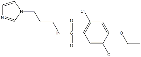 2,5-dichloro-4-ethoxy-N-[3-(1H-imidazol-1-yl)propyl]benzenesulfonamide Struktur