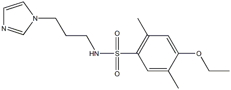 4-ethoxy-N-[3-(1H-imidazol-1-yl)propyl]-2,5-dimethylbenzenesulfonamide Struktur