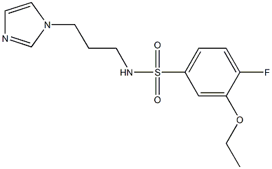 3-ethoxy-4-fluoro-N-[3-(1H-imidazol-1-yl)propyl]benzenesulfonamide Struktur