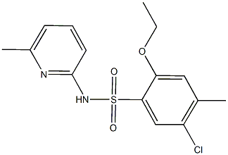 5-chloro-2-ethoxy-4-methyl-N-(6-methyl-2-pyridinyl)benzenesulfonamide Struktur