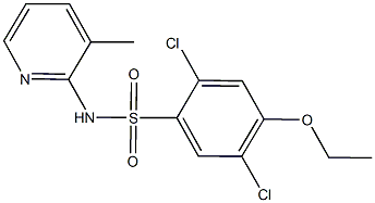 2,5-dichloro-4-ethoxy-N-(3-methyl-2-pyridinyl)benzenesulfonamide Struktur