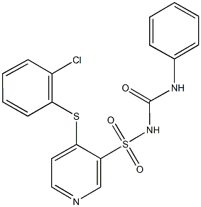 3-{[(anilinocarbonyl)amino]sulfonyl}-4-[(2-chlorophenyl)sulfanyl]pyridine Struktur