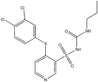 4-[(3,4-dichlorophenyl)sulfanyl]-3-({[(propylamino)carbonyl]amino}sulfonyl)pyridine Struktur