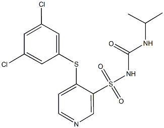 4-[(3,5-dichlorophenyl)sulfanyl]-3-({[(isopropylamino)carbonyl]amino}sulfonyl)pyridine Struktur