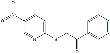 2-({5-nitro-2-pyridinyl}sulfanyl)-1-phenylethanone Struktur