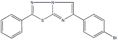 6-(4-bromophenyl)-2-phenylimidazo[2,1-b][1,3,4]thiadiazole Struktur