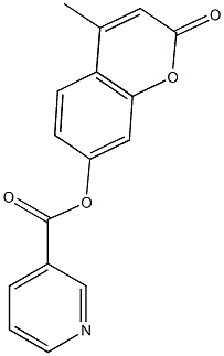 4-methyl-2-oxo-2H-chromen-7-yl nicotinate Struktur