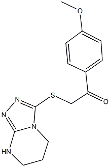 1-(4-methoxyphenyl)-2-(5,6,7,8-tetrahydro[1,2,4]triazolo[4,3-a]pyrimidin-3-ylsulfanyl)ethanone Struktur