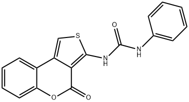 N-(4-oxo-4H-thieno[3,4-c]chromen-3-yl)-N'-phenylurea Struktur