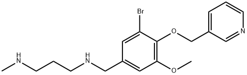 N-[3-bromo-5-methoxy-4-(3-pyridinylmethoxy)benzyl]-N-[3-(methylamino)propyl]amine Struktur