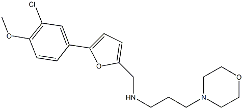 N-{[5-(3-chloro-4-methoxyphenyl)-2-furyl]methyl}-N-[3-(4-morpholinyl)propyl]amine Struktur