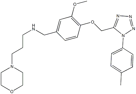 N-(3-methoxy-4-{[1-(4-methylphenyl)-1H-tetraazol-5-yl]methoxy}benzyl)-N-[3-(4-morpholinyl)propyl]amine Struktur