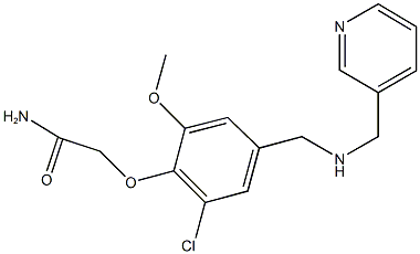 2-(2-chloro-6-methoxy-4-{[(3-pyridinylmethyl)amino]methyl}phenoxy)acetamide Struktur