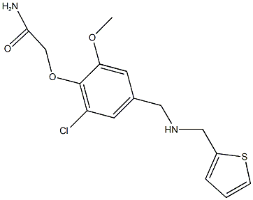 2-(2-chloro-6-methoxy-4-{[(2-thienylmethyl)amino]methyl}phenoxy)acetamide Struktur