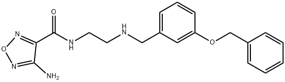 4-amino-N-(2-{[3-(benzyloxy)benzyl]amino}ethyl)-1,2,5-oxadiazole-3-carboxamide Struktur