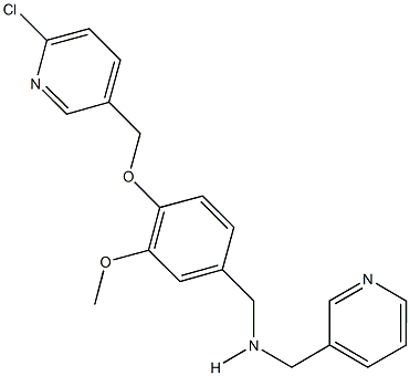 N-{4-[(6-chloro-3-pyridinyl)methoxy]-3-methoxybenzyl}-N-(3-pyridinylmethyl)amine Struktur