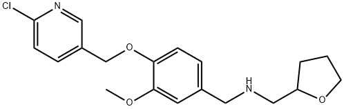 N-{4-[(6-chloro-3-pyridinyl)methoxy]-3-methoxybenzyl}-N-(tetrahydro-2-furanylmethyl)amine Struktur