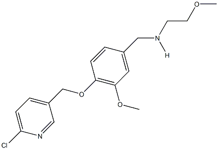 N-{4-[(6-chloro-3-pyridinyl)methoxy]-3-methoxybenzyl}-N-(2-methoxyethyl)amine Struktur