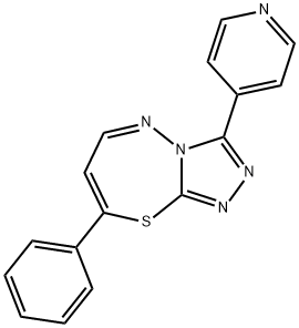 8-phenyl-3-(4-pyridinyl)[1,2,4]triazolo[3,4-b][1,3,4]thiadiazepine Struktur