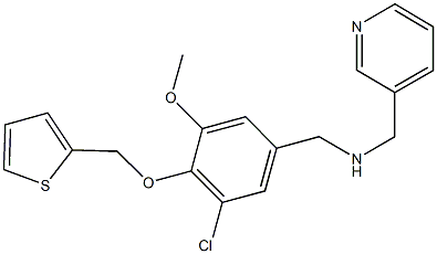 N-[3-chloro-5-methoxy-4-(2-thienylmethoxy)benzyl]-N-(3-pyridinylmethyl)amine Struktur