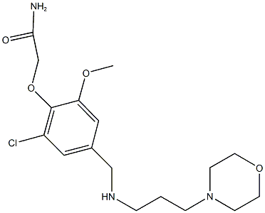 2-[2-chloro-6-methoxy-4-({[3-(4-morpholinyl)propyl]amino}methyl)phenoxy]acetamide Struktur