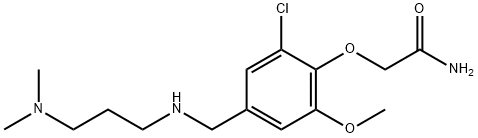 2-[2-chloro-4-({[3-(dimethylamino)propyl]amino}methyl)-6-methoxyphenoxy]acetamide Struktur