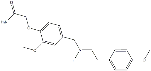 2-[2-methoxy-4-({[2-(4-methoxyphenyl)ethyl]amino}methyl)phenoxy]acetamide Struktur