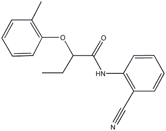 N-(2-cyanophenyl)-2-(2-methylphenoxy)butanamide Struktur