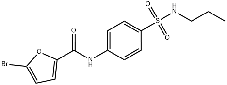 5-bromo-N-{4-[(propylamino)sulfonyl]phenyl}-2-furamide Struktur