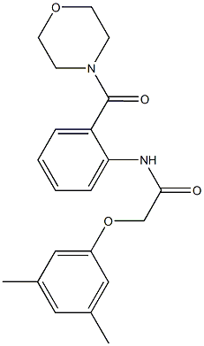 2-(3,5-dimethylphenoxy)-N-[2-(4-morpholinylcarbonyl)phenyl]acetamide Struktur