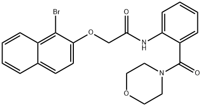 2-[(1-bromo-2-naphthyl)oxy]-N-[2-(4-morpholinylcarbonyl)phenyl]acetamide Struktur