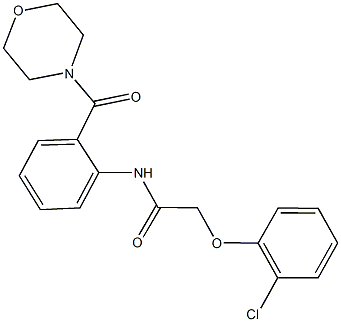 2-(2-chlorophenoxy)-N-[2-(4-morpholinylcarbonyl)phenyl]acetamide Struktur