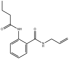 N-allyl-2-(butyrylamino)benzamide Struktur