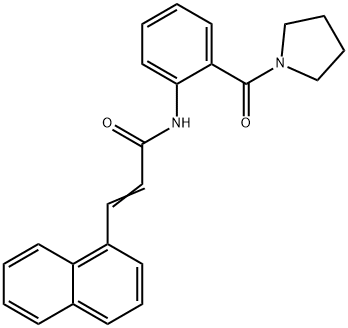 3-(1-naphthyl)-N-[2-(1-pyrrolidinylcarbonyl)phenyl]acrylamide Struktur