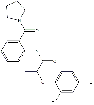 2-(2,4-dichlorophenoxy)-N-[2-(1-pyrrolidinylcarbonyl)phenyl]propanamide Struktur