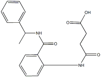 4-oxo-4-(2-{[(1-phenylethyl)amino]carbonyl}anilino)butanoic acid Struktur