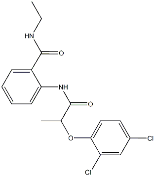 2-{[2-(2,4-dichlorophenoxy)propanoyl]amino}-N-ethylbenzamide Struktur