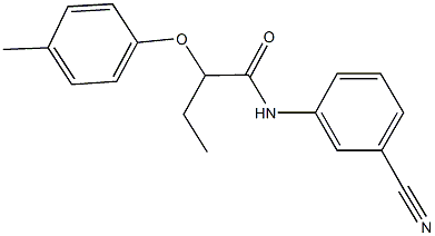 N-(3-cyanophenyl)-2-(4-methylphenoxy)butanamide Struktur