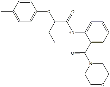 2-(4-methylphenoxy)-N-[2-(4-morpholinylcarbonyl)phenyl]butanamide Struktur