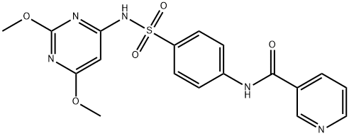 N-(4-{[(2,6-dimethoxy-4-pyrimidinyl)amino]sulfonyl}phenyl)nicotinamide Struktur