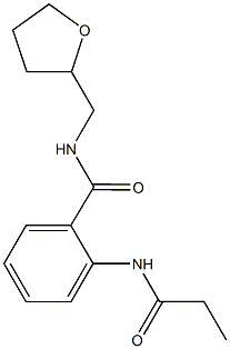 2-(propionylamino)-N-(tetrahydro-2-furanylmethyl)benzamide Struktur