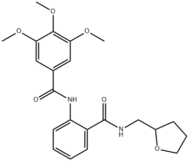 3,4,5-trimethoxy-N-(2-{[(tetrahydro-2-furanylmethyl)amino]carbonyl}phenyl)benzamide Struktur