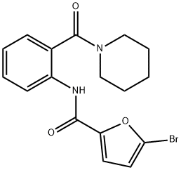 5-bromo-N-[2-(1-piperidinylcarbonyl)phenyl]-2-furamide Struktur