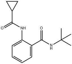 N-(tert-butyl)-2-[(cyclopropylcarbonyl)amino]benzamide Struktur