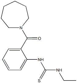 N-[2-(1-azepanylcarbonyl)phenyl]-N'-ethylthiourea Struktur