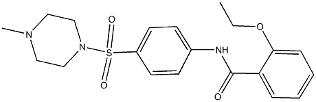 2-ethoxy-N-{4-[(4-methyl-1-piperazinyl)sulfonyl]phenyl}benzamide Struktur