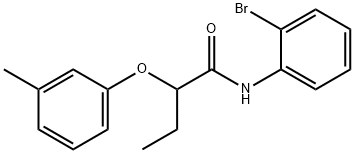 N-(2-bromophenyl)-2-(3-methylphenoxy)butanamide Struktur