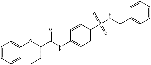 N-{4-[(benzylamino)sulfonyl]phenyl}-2-phenoxybutanamide Struktur