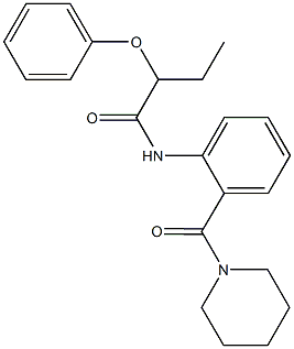 2-phenoxy-N-[2-(1-piperidinylcarbonyl)phenyl]butanamide Struktur