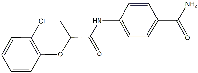 4-{[2-(2-chlorophenoxy)propanoyl]amino}benzamide Struktur